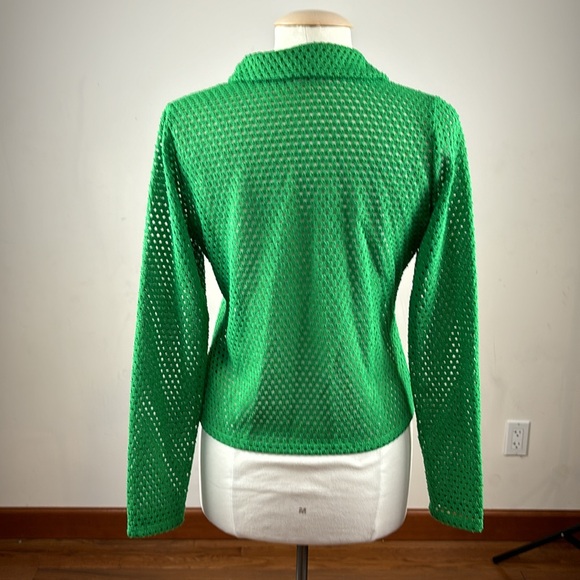 H&M long sleeve green top with collar. Women’s size medium - Picture 4 of 5
